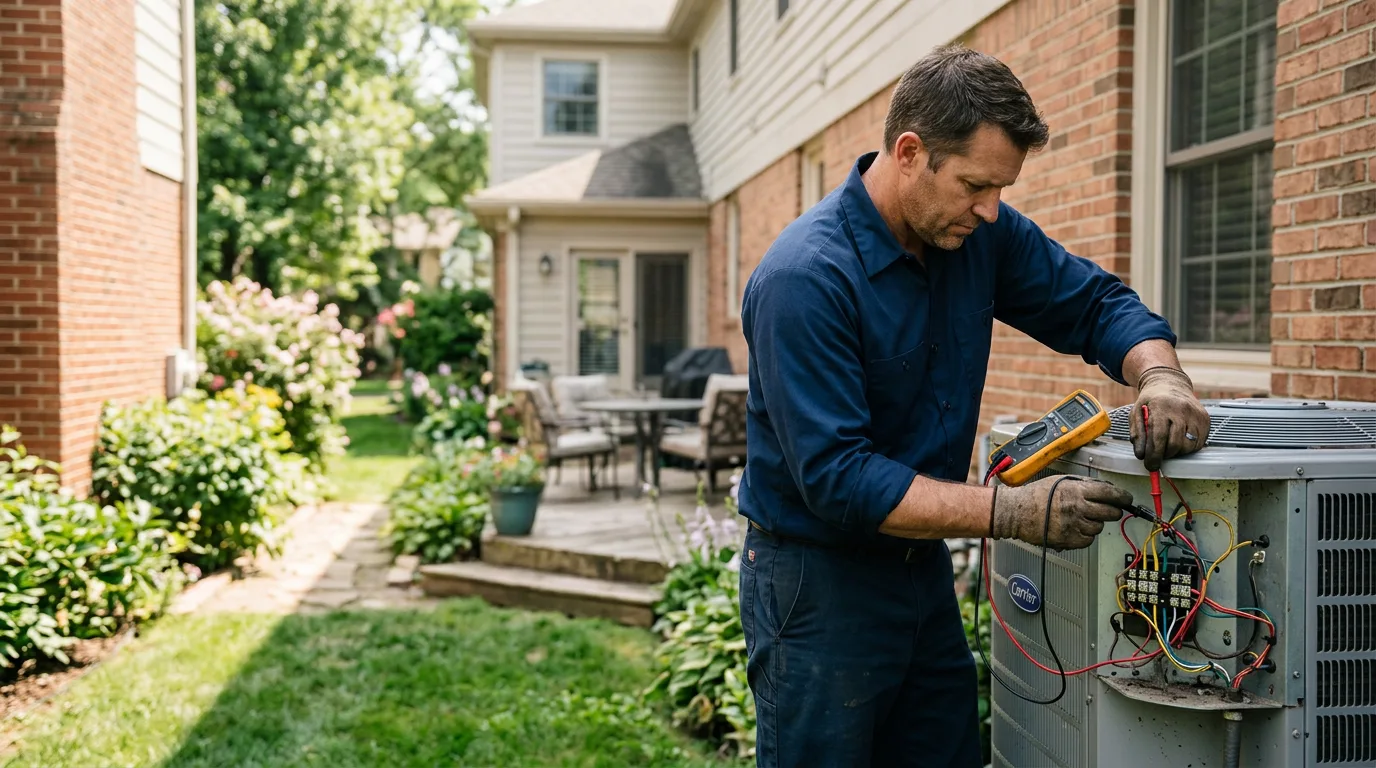 HVAC technician working near Brookfield, IL